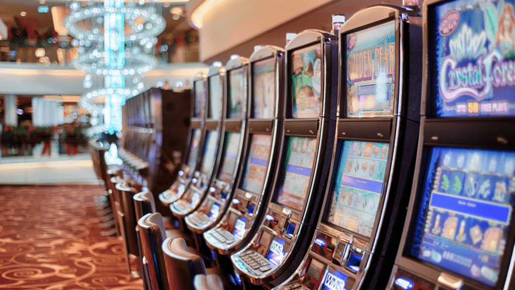 a row of slot machine