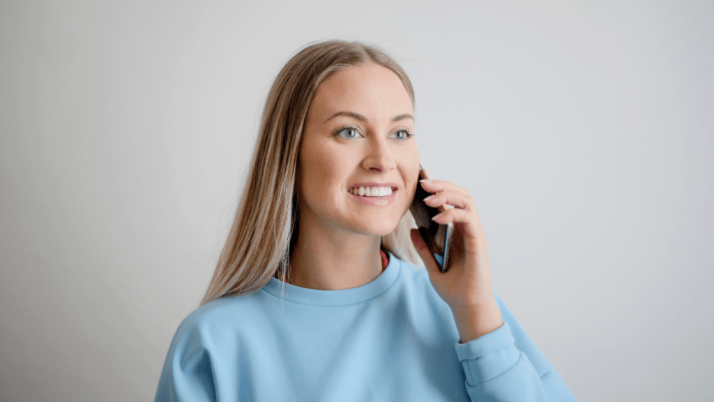 woman having conversation on her phone