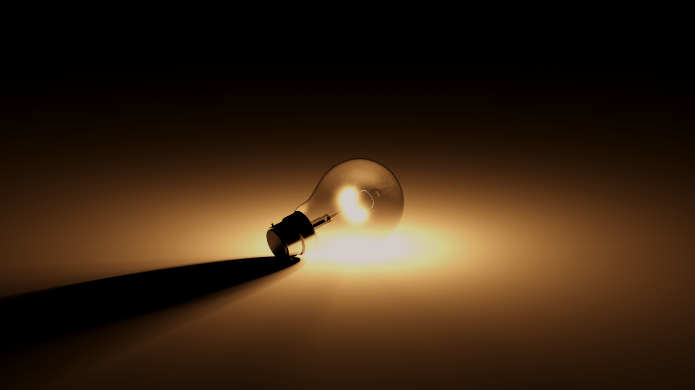 holding a light bulb