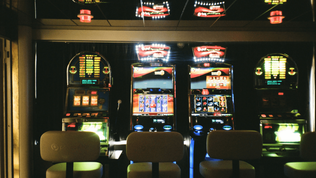 a row of slot machine