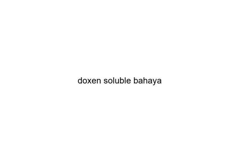 doxen soluble bahaya