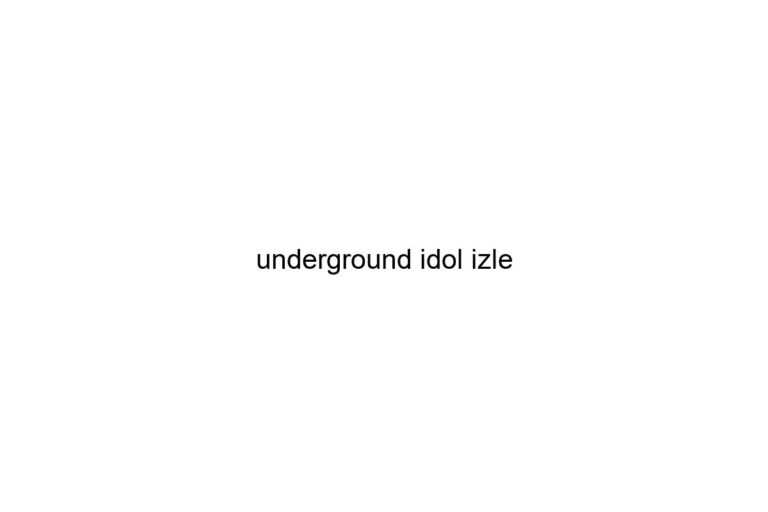 underground idol izle